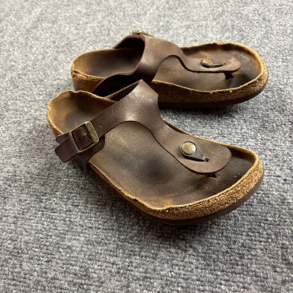 BIRKENSTOCK Women’s Brown Leather Gizeh Sandal size: 37 - 6-6.5 - Picture 1 of 13
